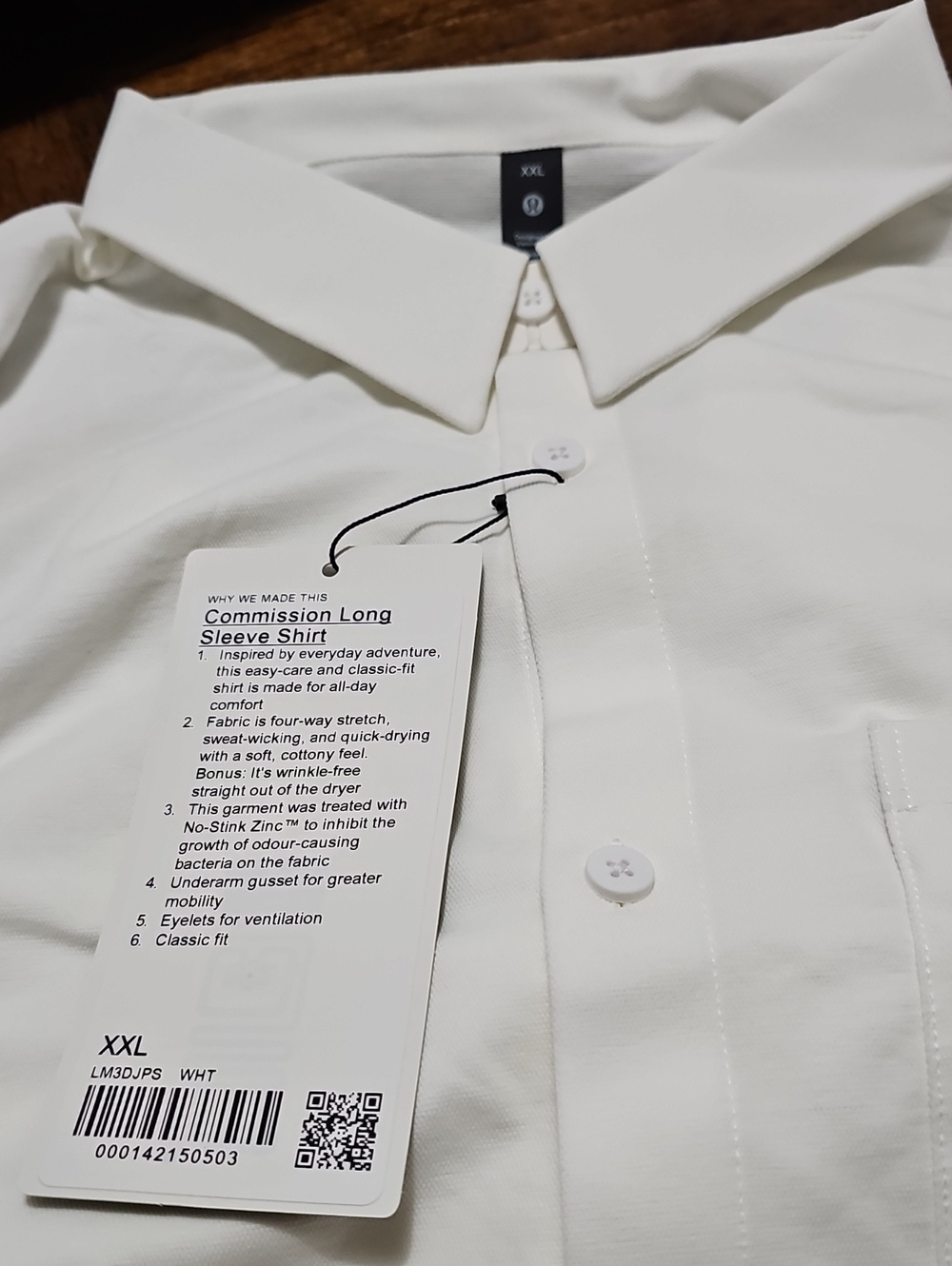 lululemon athletica White Commission Long-Sleeve Button-Down Shirt